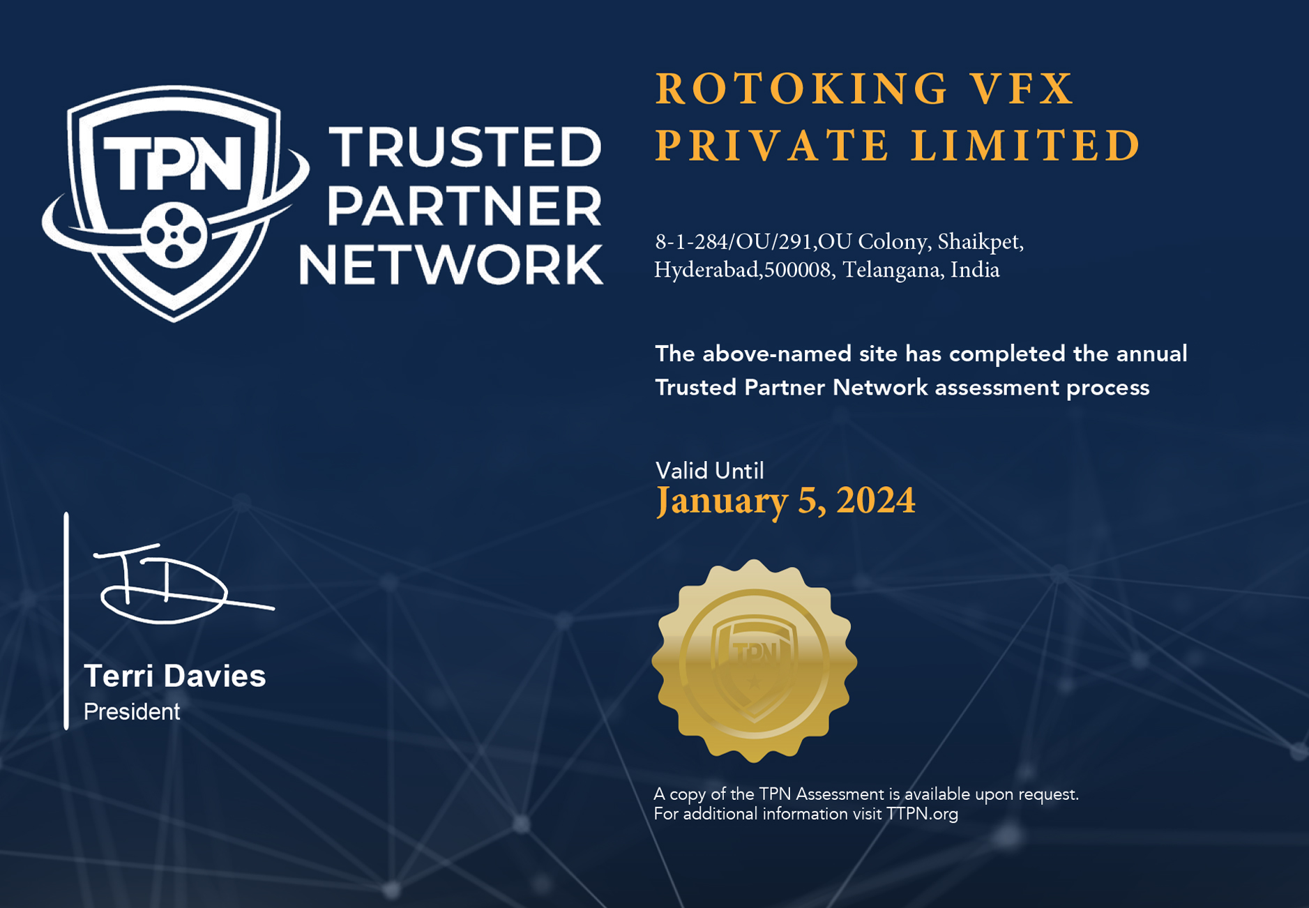  TPN CERTIFICATION 2023